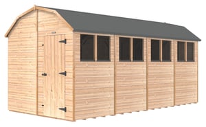 Shedfast 8ft wide x 16ft long Dutch Barn shed
